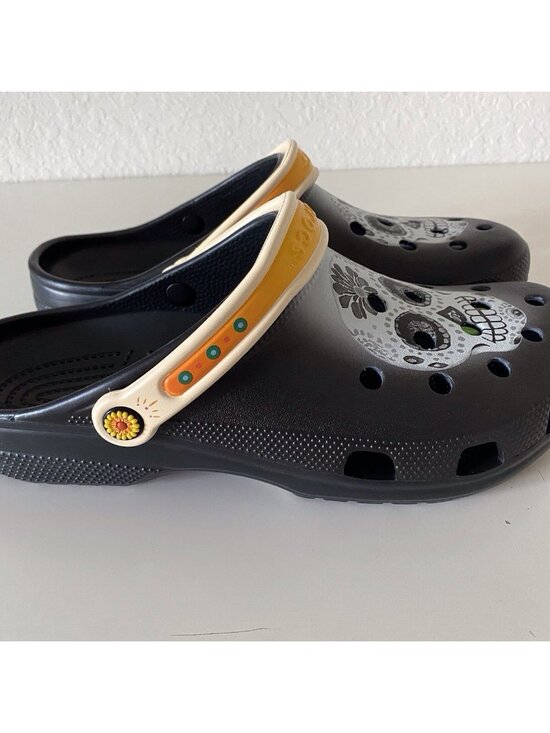 Crocs‎ Day Of The Dead Classic Clogs Skull 212109-0C4 Dia De Muertos Men’s Sz 13 main image 8